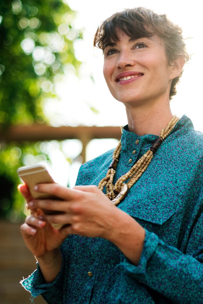 Student on a phone